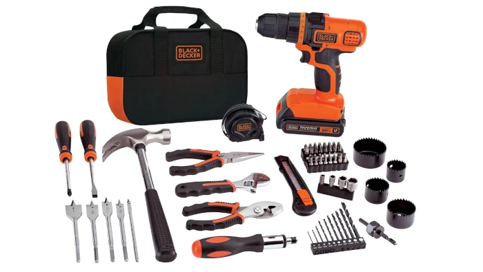 BLACK+DECKER 20V MAX Drill & Home Tool Kit